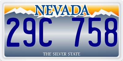 NV license plate 29C758