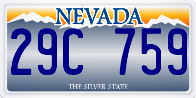 NV license plate 29C759