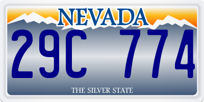 NV license plate 29C774