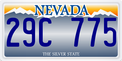 NV license plate 29C775