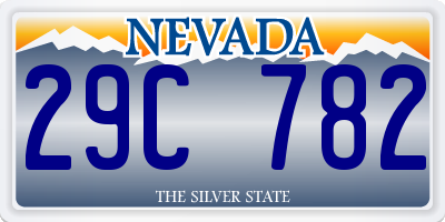 NV license plate 29C782