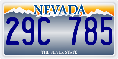 NV license plate 29C785