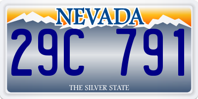 NV license plate 29C791