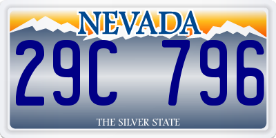 NV license plate 29C796