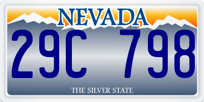 NV license plate 29C798