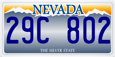 NV license plate 29C802