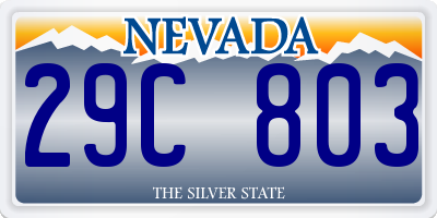 NV license plate 29C803