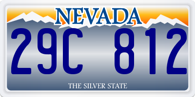 NV license plate 29C812