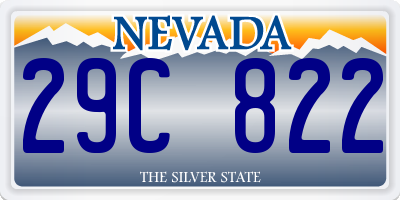 NV license plate 29C822