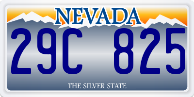 NV license plate 29C825