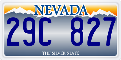 NV license plate 29C827