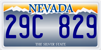 NV license plate 29C829