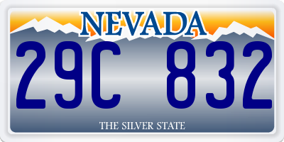 NV license plate 29C832