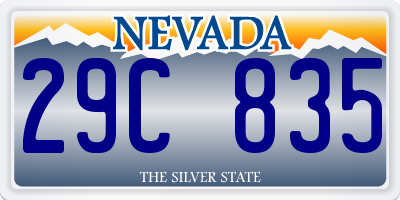 NV license plate 29C835