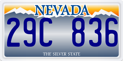 NV license plate 29C836