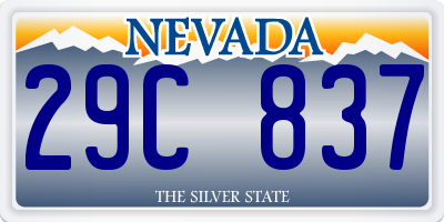 NV license plate 29C837