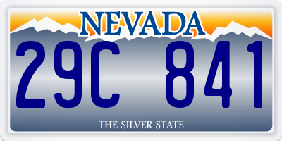 NV license plate 29C841