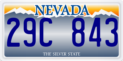 NV license plate 29C843