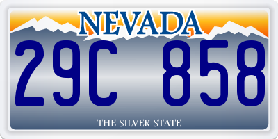 NV license plate 29C858