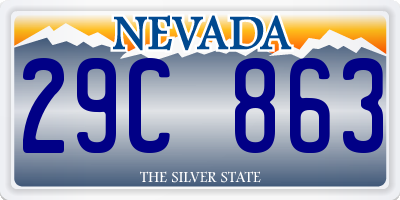 NV license plate 29C863