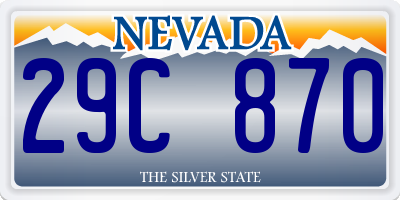 NV license plate 29C870