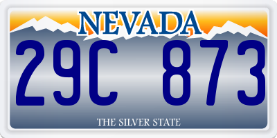 NV license plate 29C873