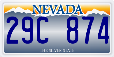 NV license plate 29C874