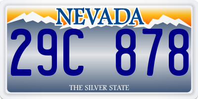 NV license plate 29C878