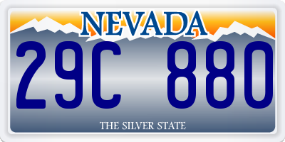 NV license plate 29C880
