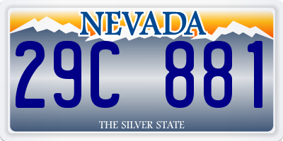 NV license plate 29C881