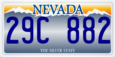 NV license plate 29C882