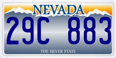 NV license plate 29C883