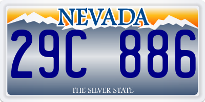 NV license plate 29C886