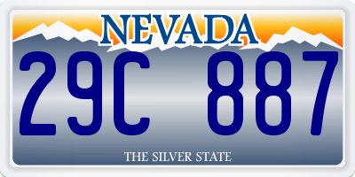 NV license plate 29C887