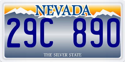 NV license plate 29C890