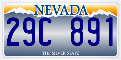 NV license plate 29C891