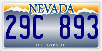 NV license plate 29C893