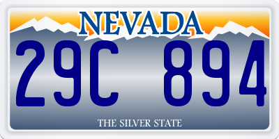 NV license plate 29C894