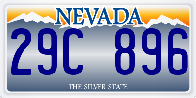 NV license plate 29C896