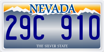 NV license plate 29C910