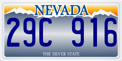 NV license plate 29C916