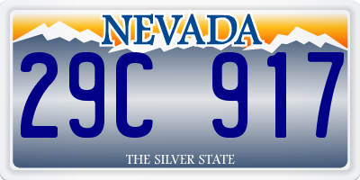 NV license plate 29C917