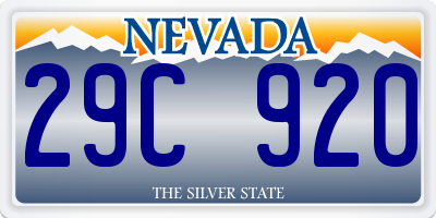 NV license plate 29C920