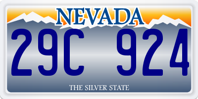 NV license plate 29C924