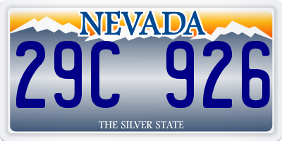 NV license plate 29C926