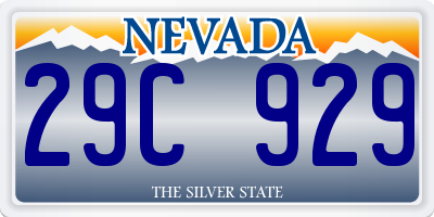 NV license plate 29C929