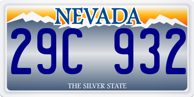 NV license plate 29C932