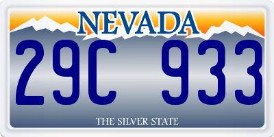 NV license plate 29C933