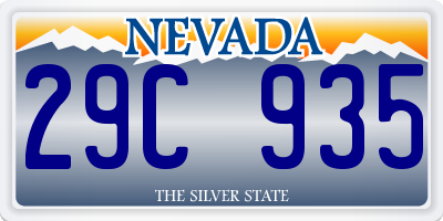 NV license plate 29C935