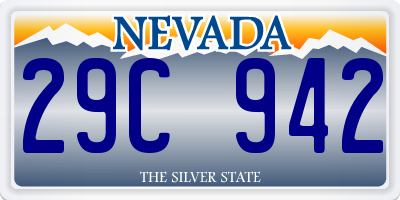 NV license plate 29C942